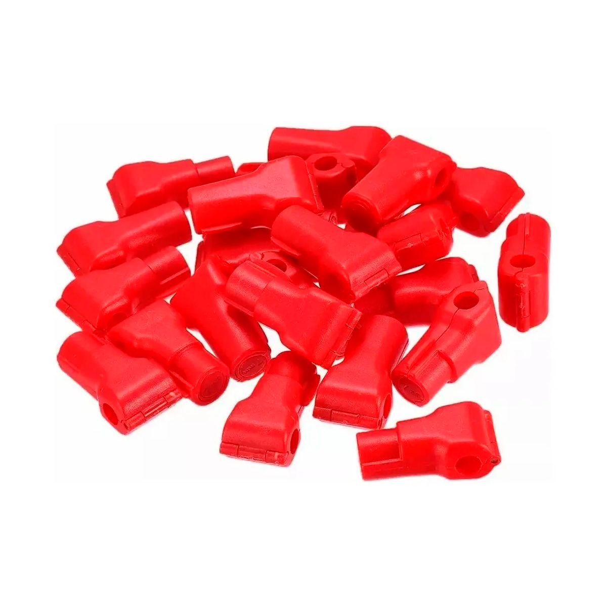 Pack De 100 Seguros Candados Para Ganchos Gancheras Rojo