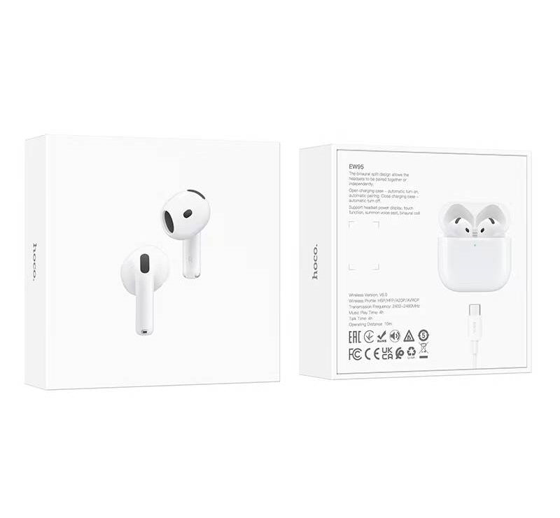 Audífonos Bluetooth In Ear Hoco Ew95 Tws 4 Horas Blanco – imagen 3