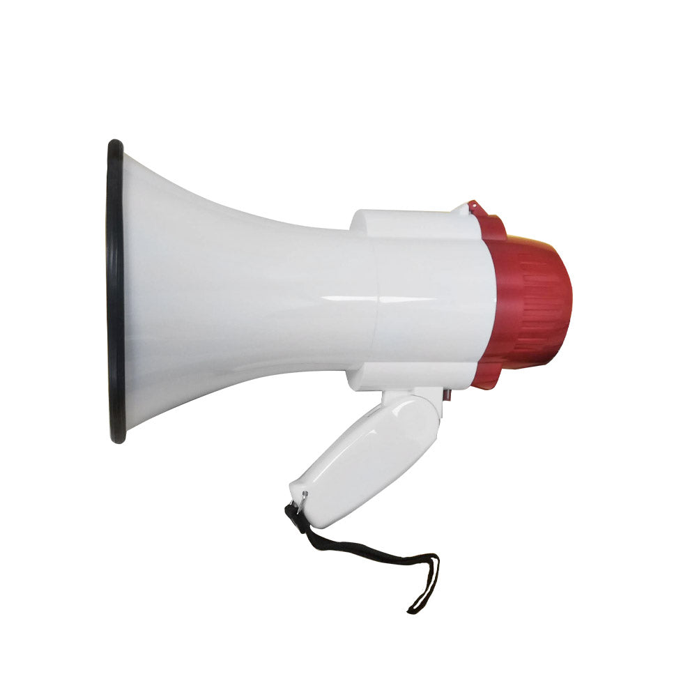 Megáfono Recargable 15W Sirena Graba Voz Blanco – imagen 5