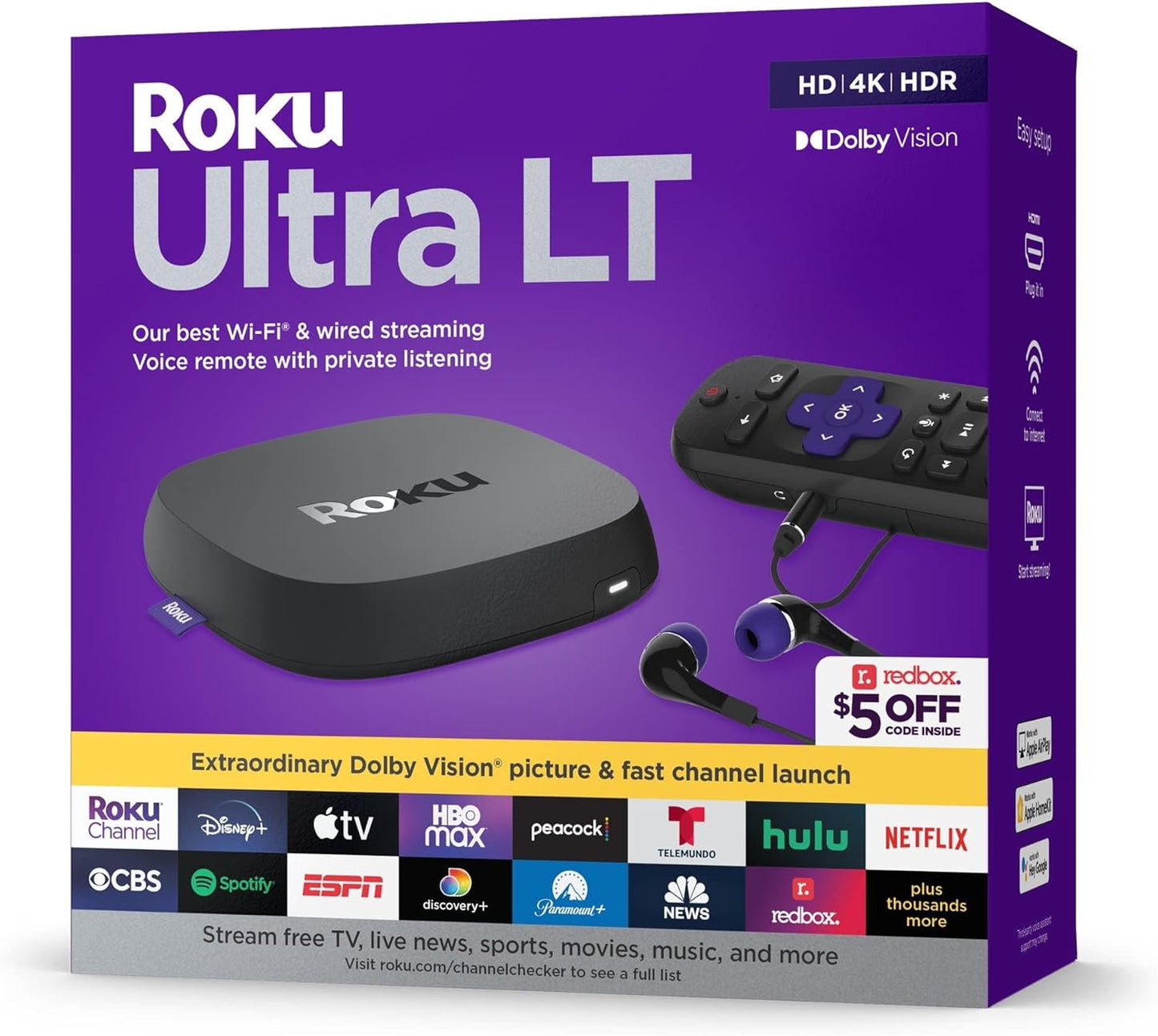 Roku Ultra Lt 4801 De Voz 4k Con 2gb Ram Color Negro – imagen 4