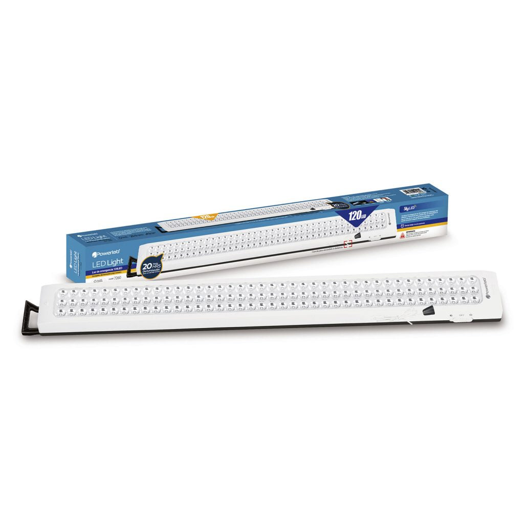 Lampara Emergencia Recargable 120 Led Powerlab Blanco – imagen 2