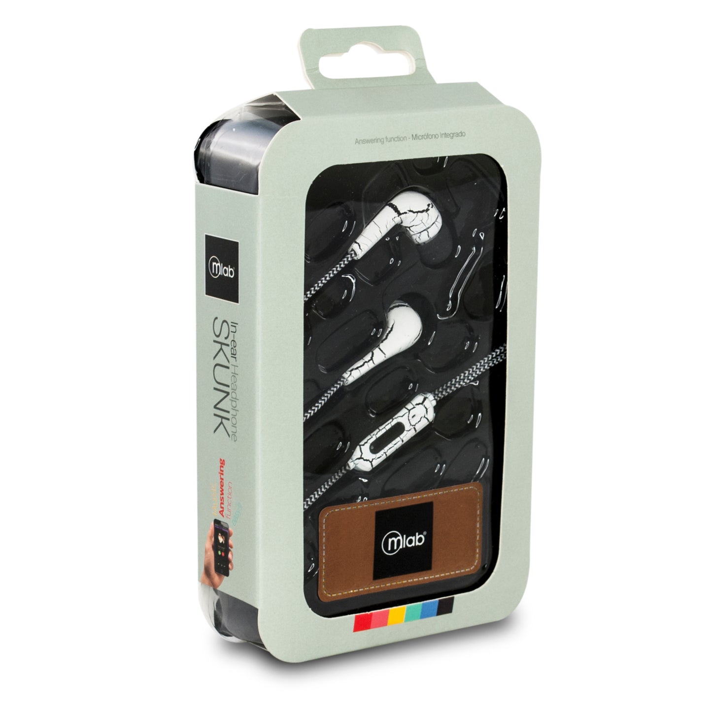 Audifonos In Ear Earphones Microlab Skunk Blanco – imagen 2