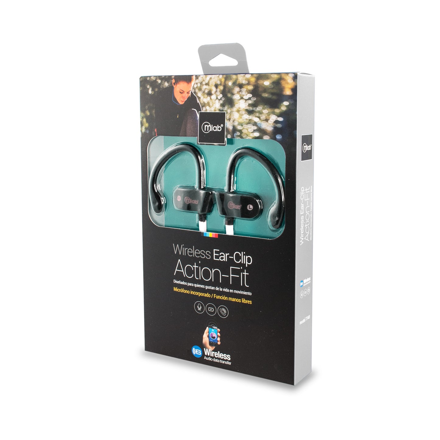 Audifonos Bluetooth Microlab Clip Action Fit Mod 7746 Blanco – imagen 2