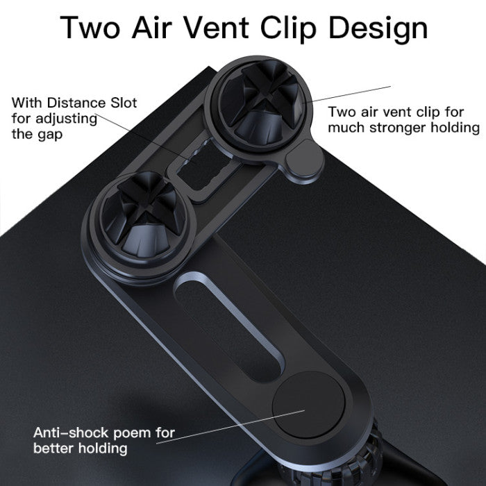 Soporte Holder Para Celular Tipo Rejilla 360 Yesido C106 Negro – imagen 4