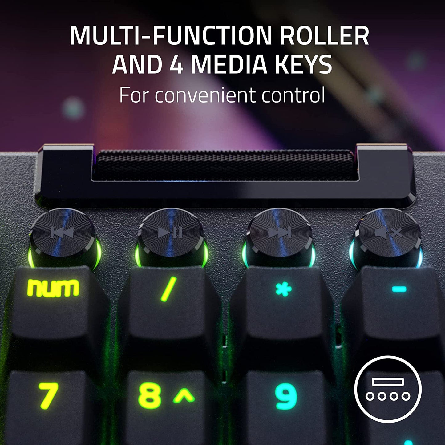 Teclado Gamer Razer Mecanico Blackwidow V4 Pro Switch Green Negro – imagen 5
