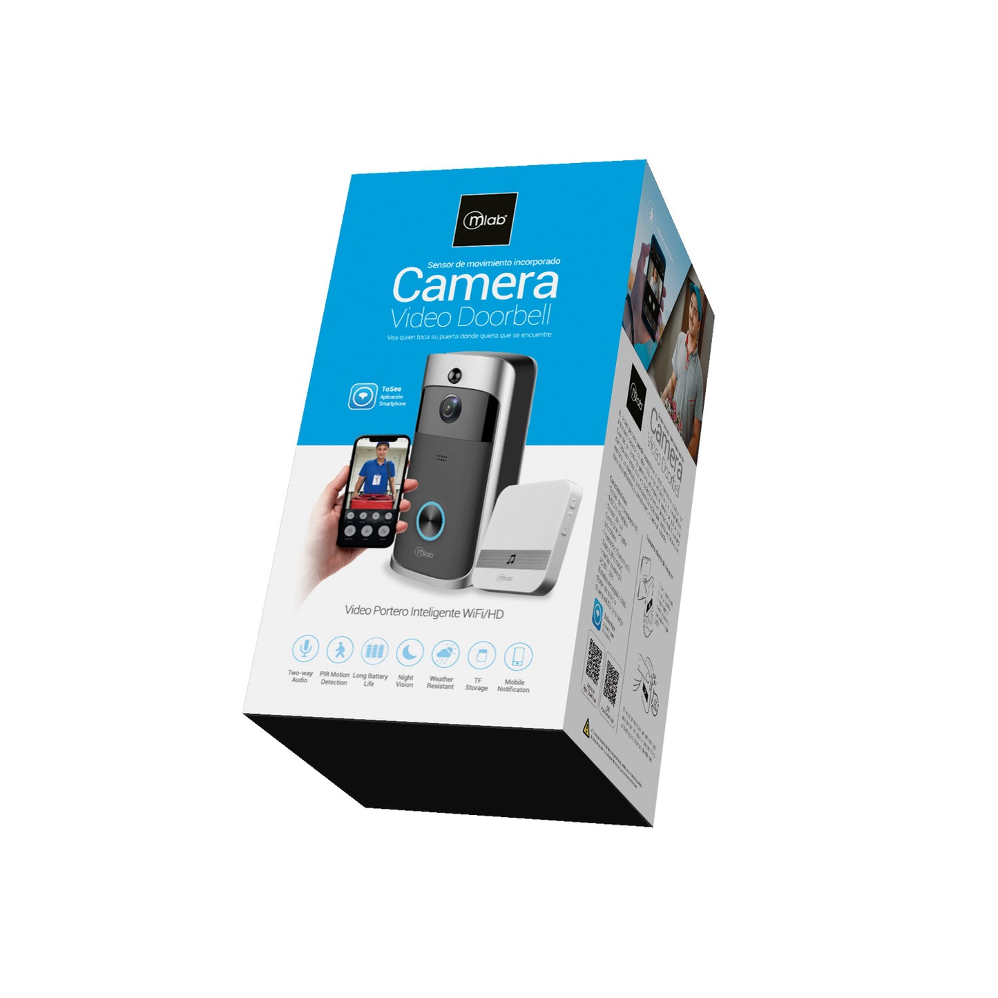Cámara Wifi Video Portero Con Sensor Microlab Gris – imagen 5