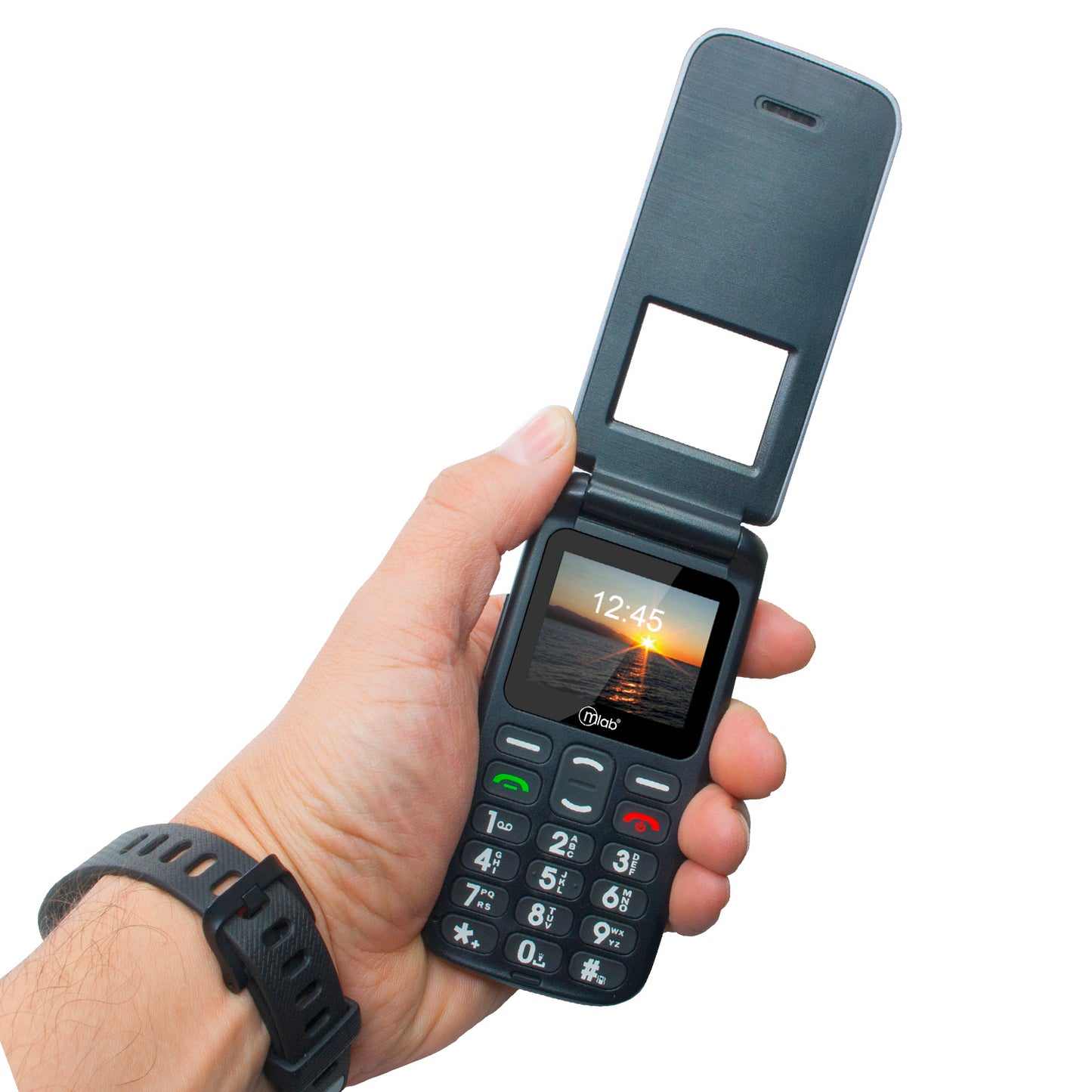 Celular Senior Adulto Mayor Almeja 3G Microlab Negro – imagen 5