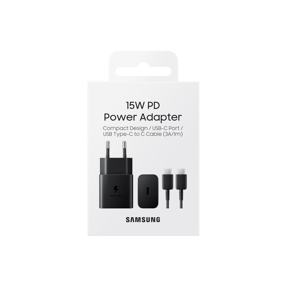 Cargador Samsung Carga Rapida 15w + Cable Tipo C Negro – imagen 3