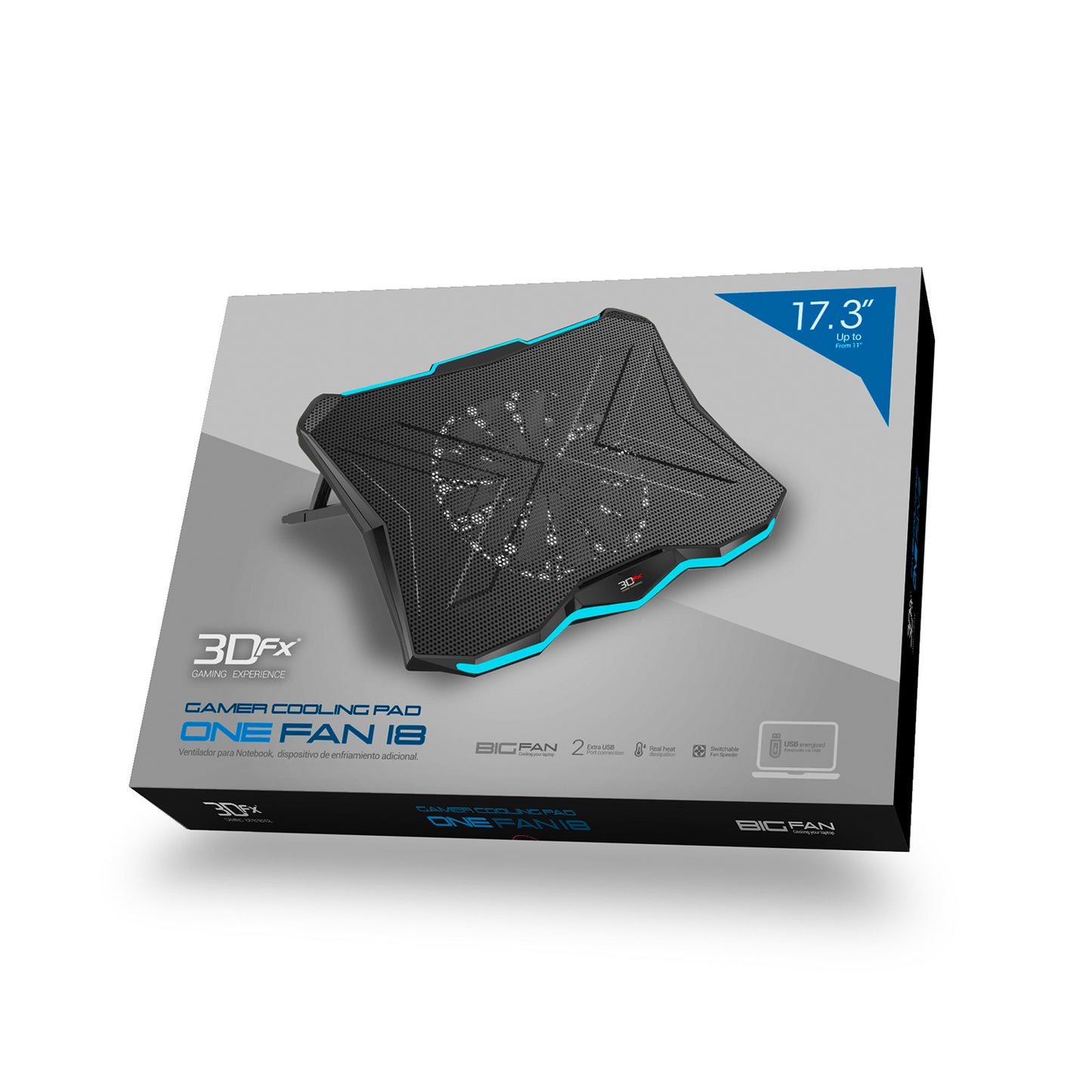 Ventilador Notebook Gamer 3DFX One Fan 18 Negro – imagen 4