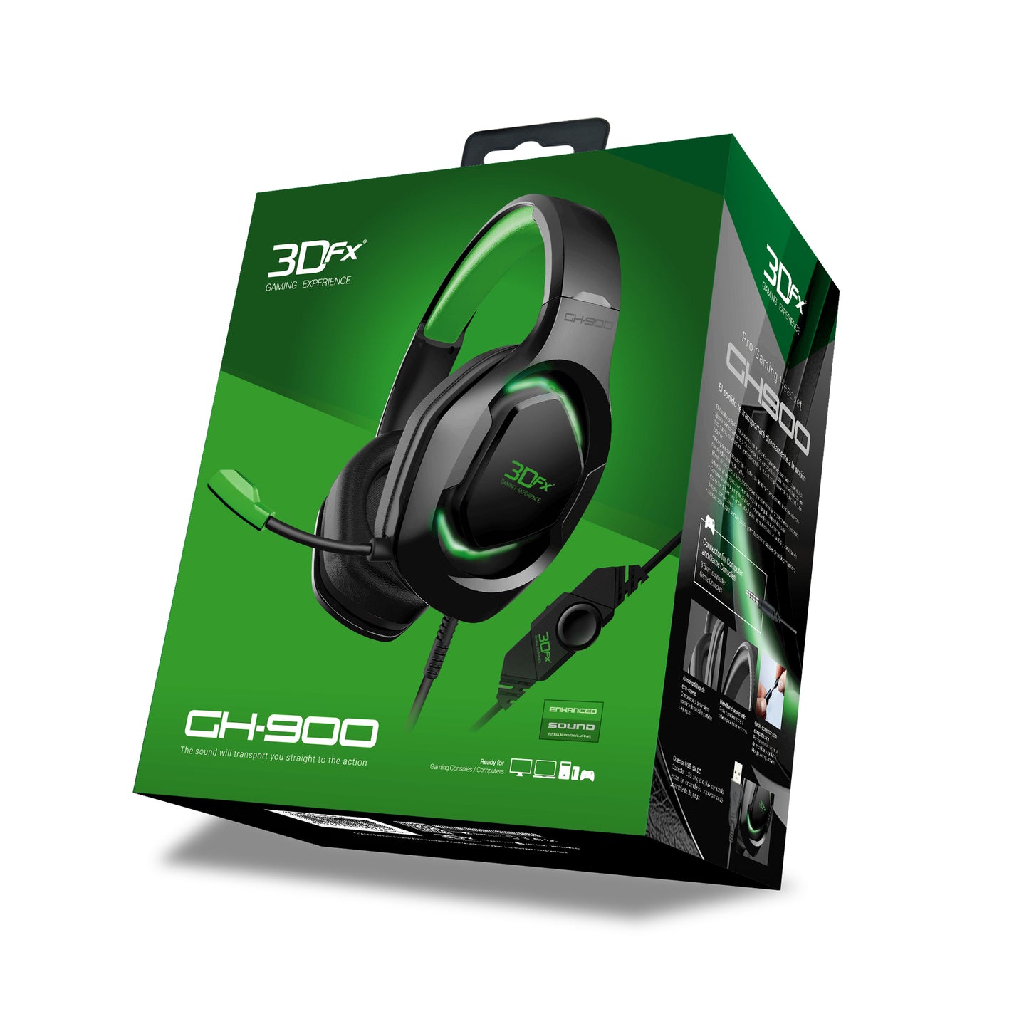 Audífono Gamer 3dfx Gh-900 Usb 3.5mm Pc Ps4 Xbox Switch – imagen 2