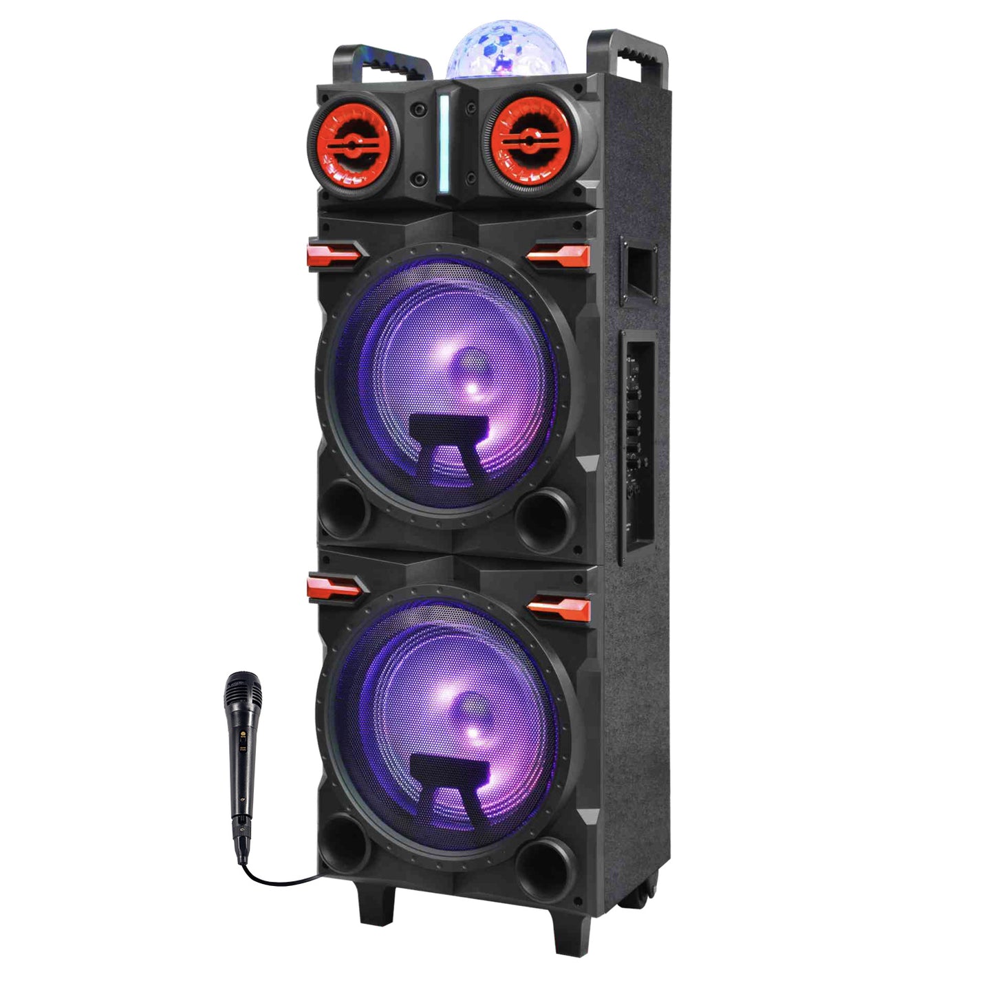 Parlante Bluetooth Microlab Disco Vibranium Karaoke 8000w Mod 9106 Negro – imagen 5