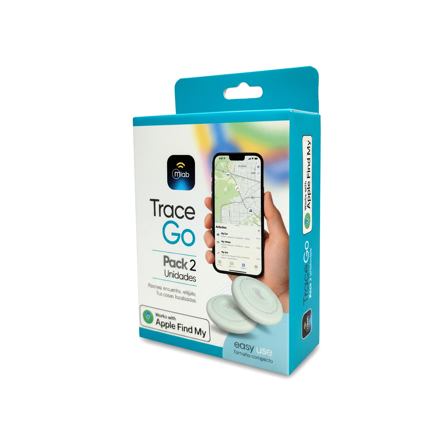 Dispositivo Anti Pérdida Para Iphone Mlab Trace Go Gps 2 Unidades Blanco – imagen 4