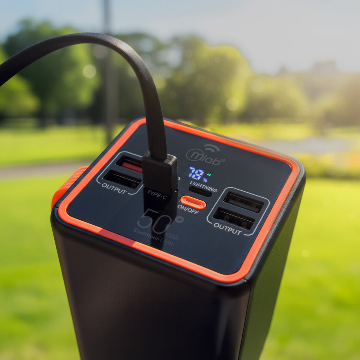 Powerbank Mlab Enormous Light 50.000mAh Carga Rápida 22.5W Linterna LED