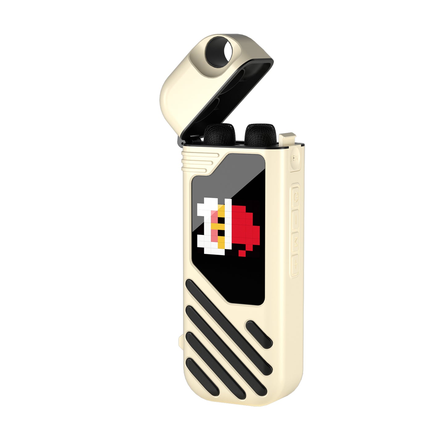 Parlante Bluetooth Karaoke Mlab 9698 Pattern Show Voice Bass 10w Usb Tf Blanco – imagen 3