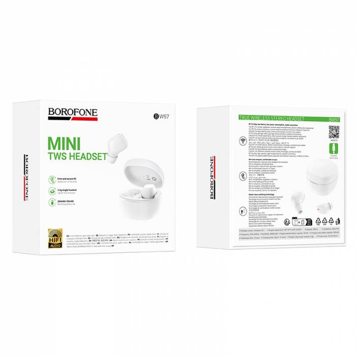 Audífonos In Ear Bluetooth Borofone Bw97 Blanco – imagen 3