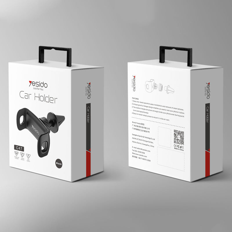 Soporte De Auto Para Celular Yesido C47 Negro – imagen 3
