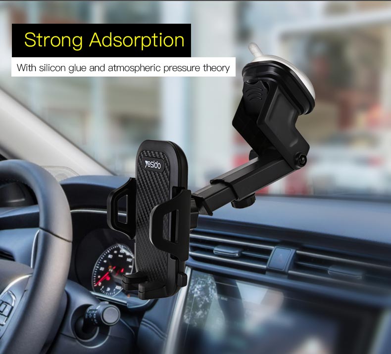 Soporte De Auto Para Smartphone Yesido C23 Negro – imagen 4