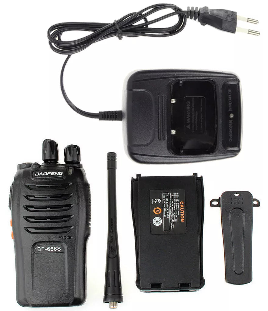 Radio Transmisor Baofeng Bf-666s Walkie-Talkie Negro – imagen 5