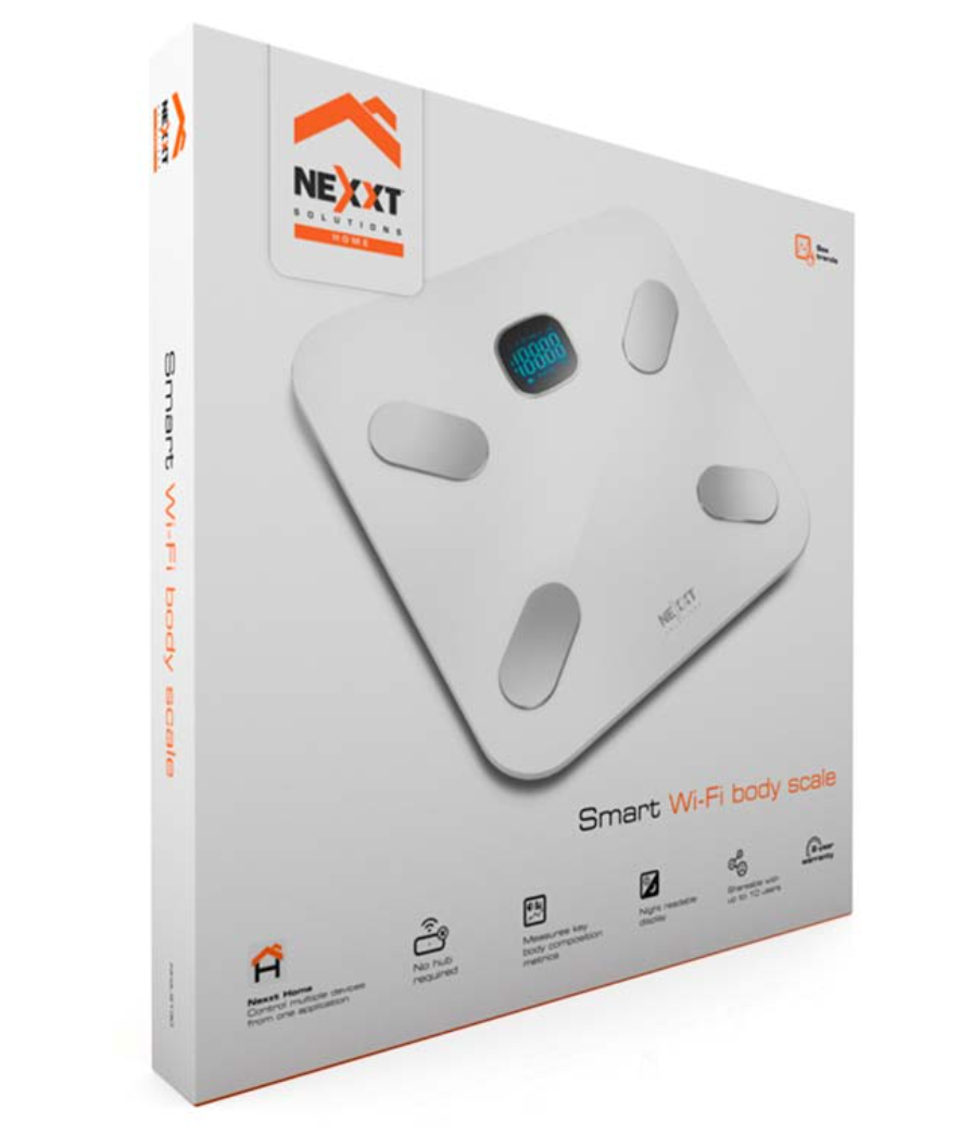 Pesa Balanza Digital Inteligente Nexxt Solutions Wifi NHA-S130 Blanco – imagen 4