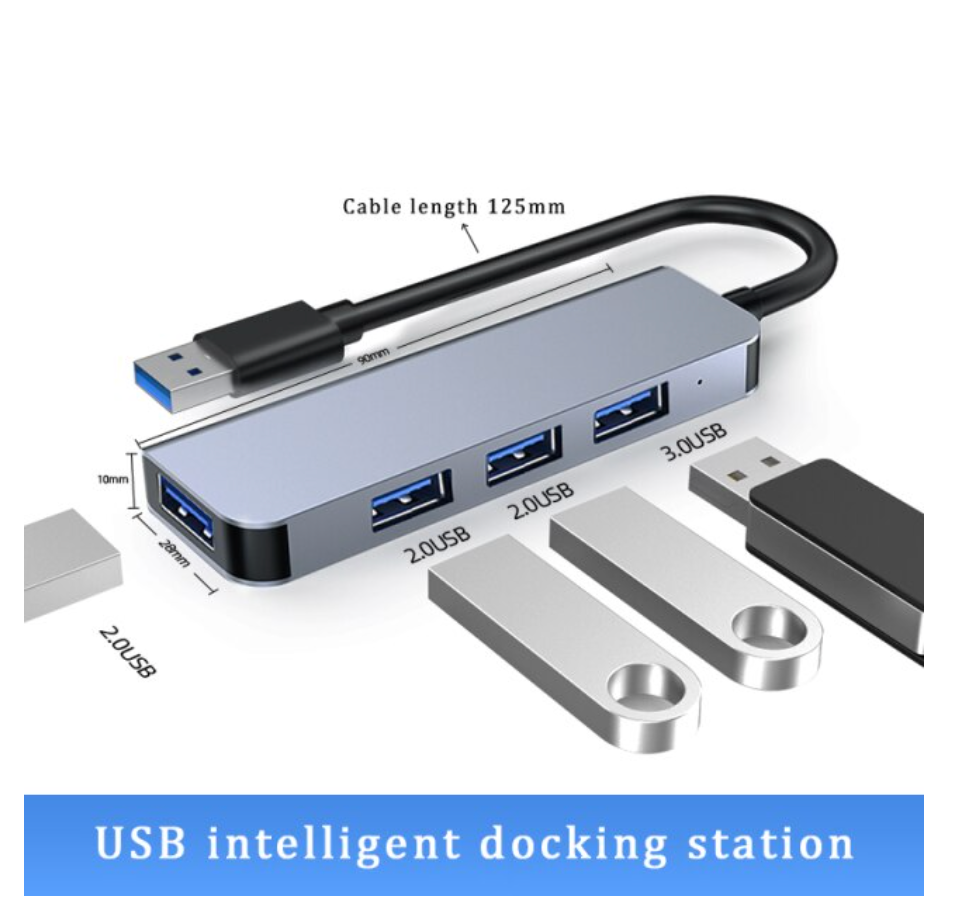Adaptador 4 en 1 USB 3.0x1 + USB 2.0x3 YL-2013u Negro – imagen 2