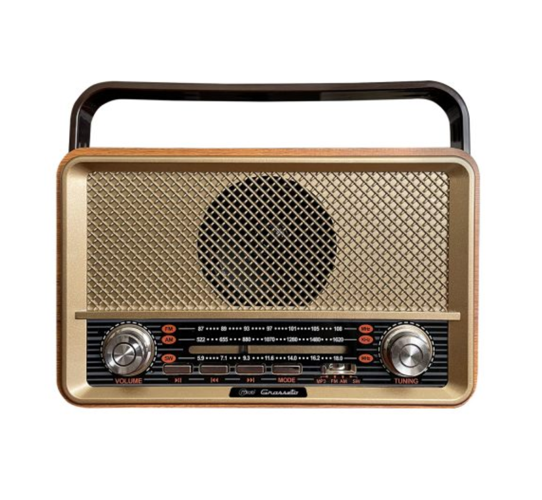 Radio Portatil Bluetooth Retro Grosseto Microlab Cafe – imagen 6