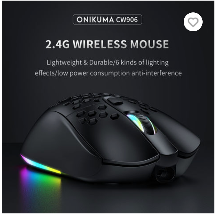 Mouse Gamer Onikuma Cw906 Inalámbrico Rgb Negro – imagen 6