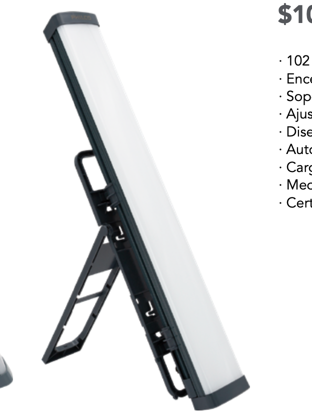 Lampara Emergencia Recargable 102 Led Philco Blanco – imagen 3