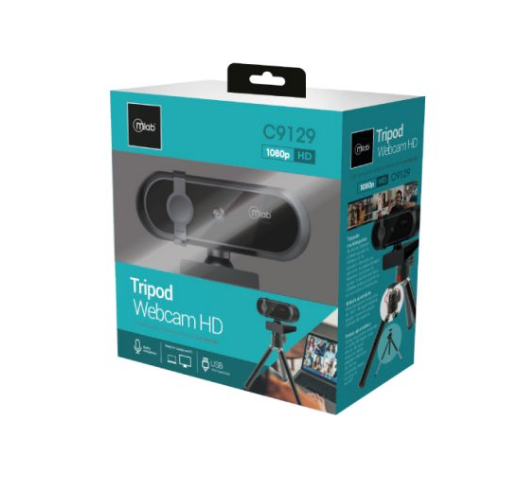 Camara Webcam Microlab 1080p Full HD 9129 Tripode Negro – imagen 5
