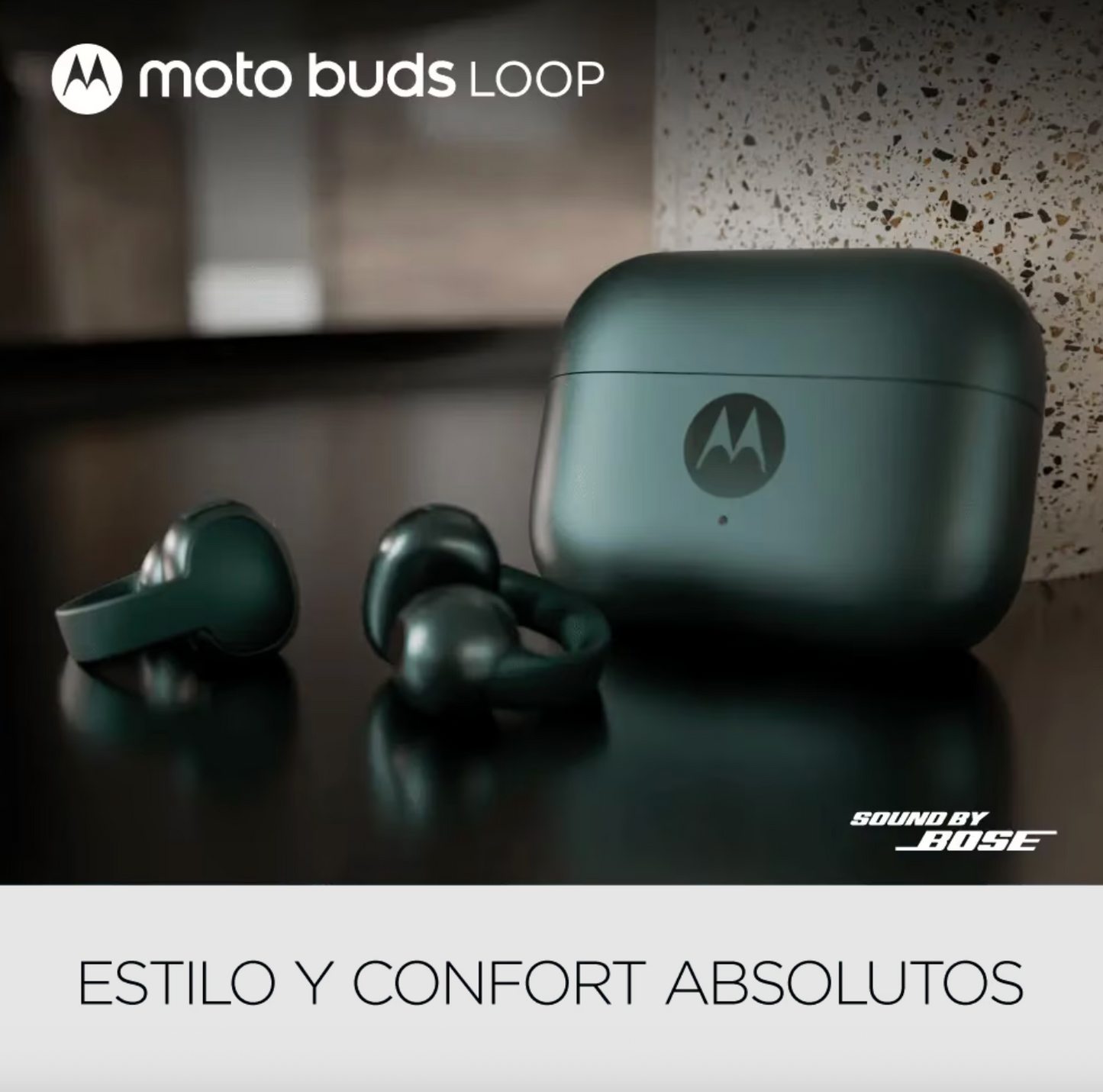 Audifonos Bluetooth Motorola Moto Buds Loop By Bose Verde – imagen 4