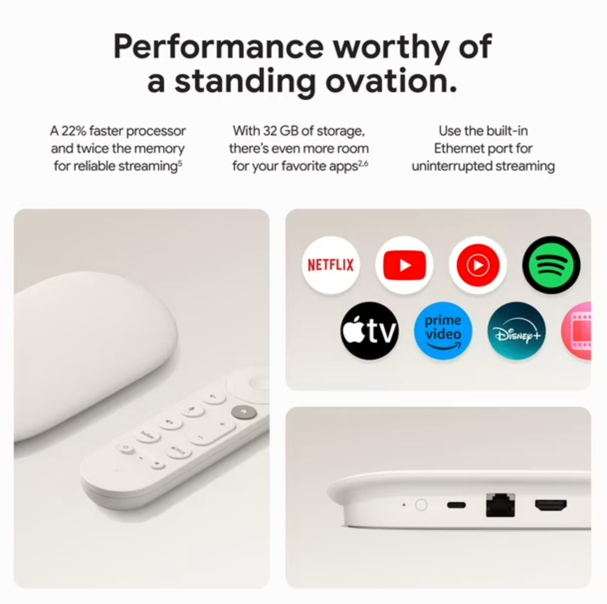 Google Chromecast TV Streamer 4K 32 Gb Porcelain – imagen 3