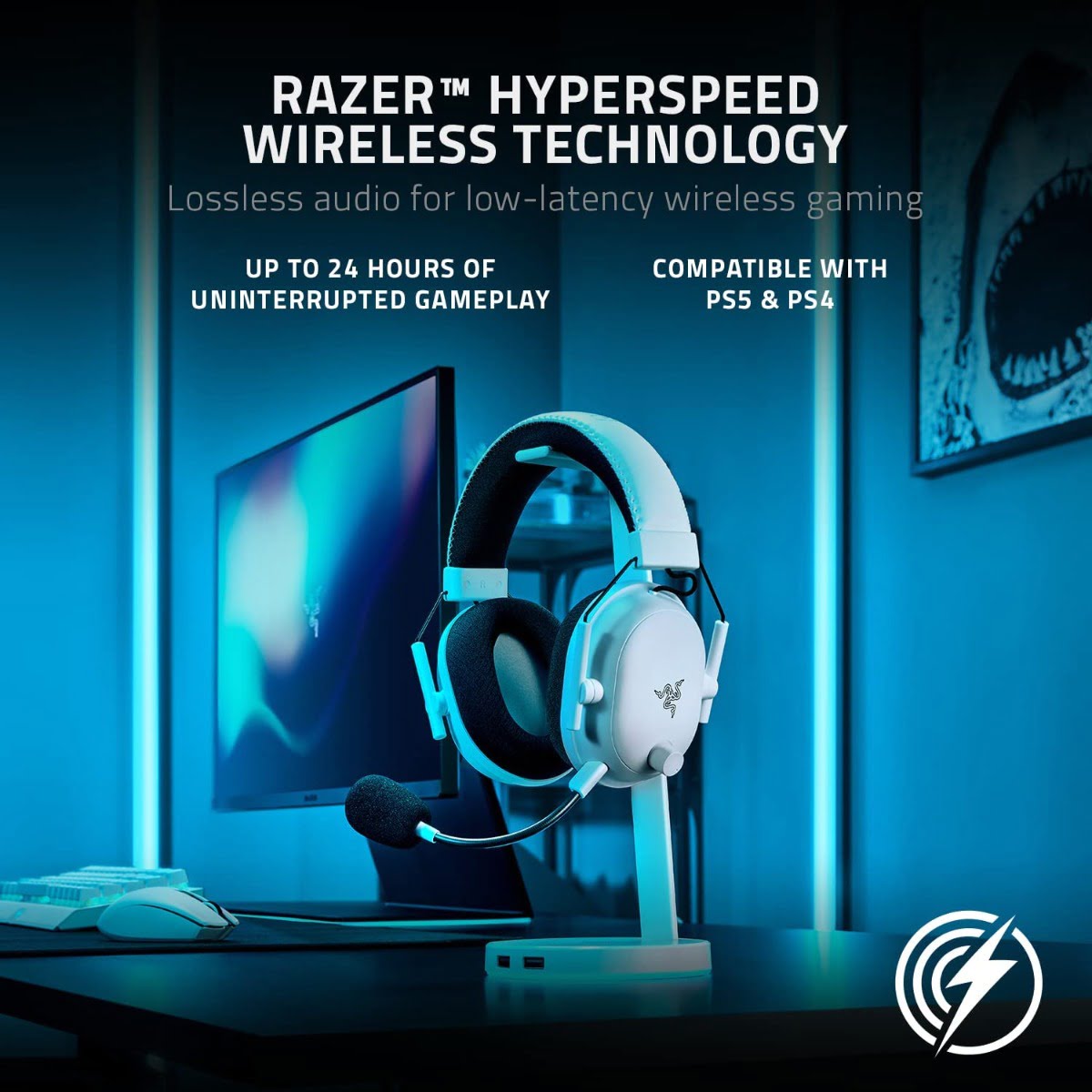 Audifonos Gamer Razer Inalámbricos Blackshark V2 Pro Blanco – imagen 5
