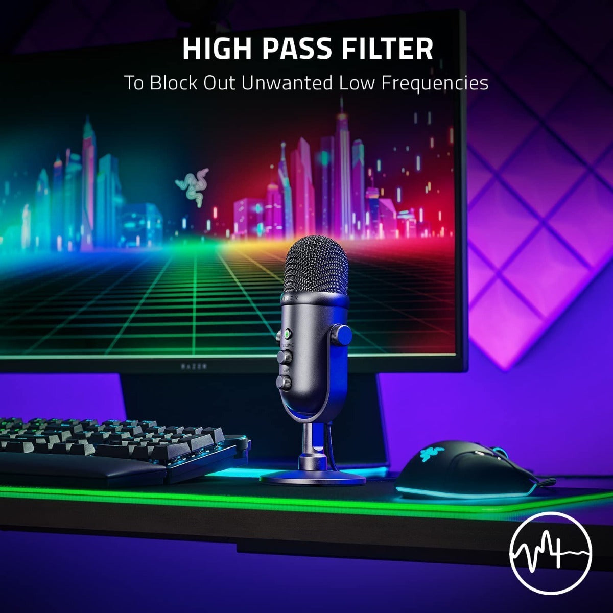 Micrófono Streamer Razer Seiren V2 Pro Usb Profesional Mic Dinámico – imagen 6