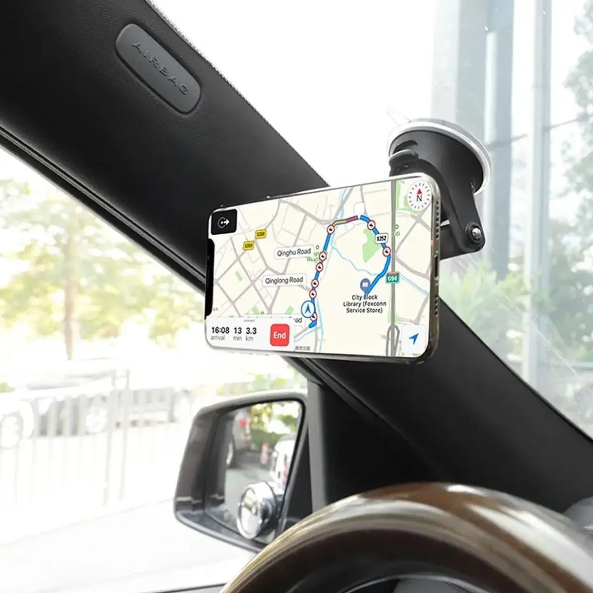 Soporte De Auto Tablero Parabrisas Magnetico Hoco Ca42 Negro – imagen 4