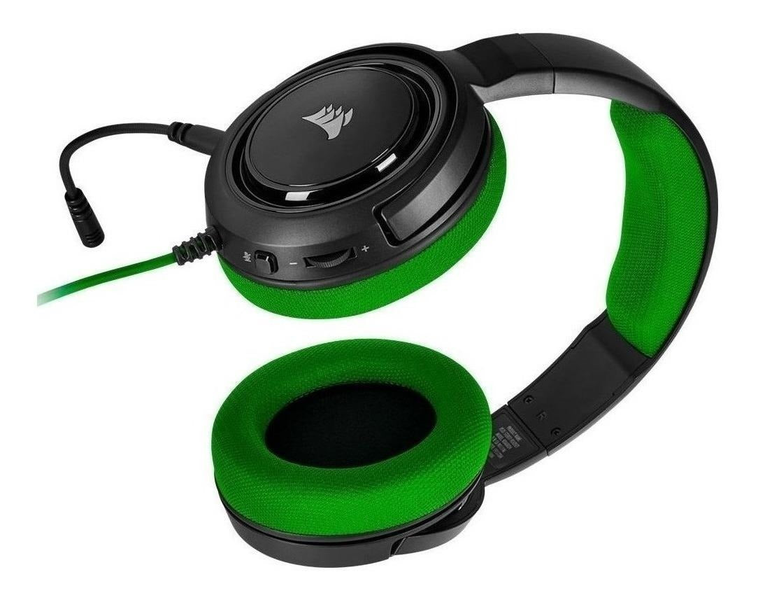 Audifonos Gamer Corsair Hs35 Pc Ps5 Xbox Switch Negro Verde – imagen 4