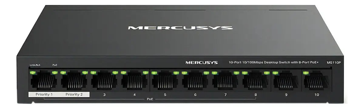 Switch de Escritorio Mercusys MS110P 10 Puertos PoE 65 W 100 Mbps - vista 3