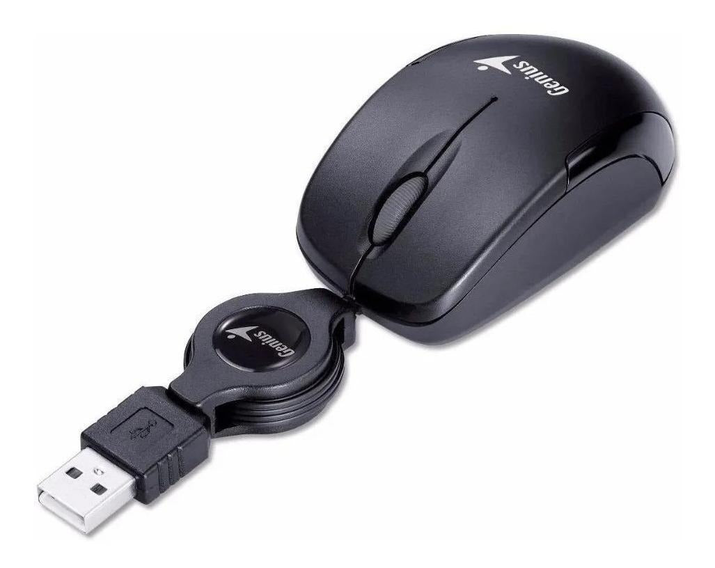 Mouse Genius Usb Retráctil Micro Traveler Negro – imagen 2