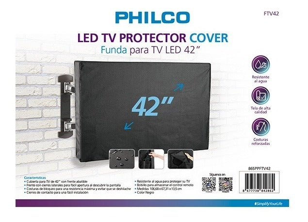 Funda Impermeable Para Tv Led 42 Philco Negro – imagen 2