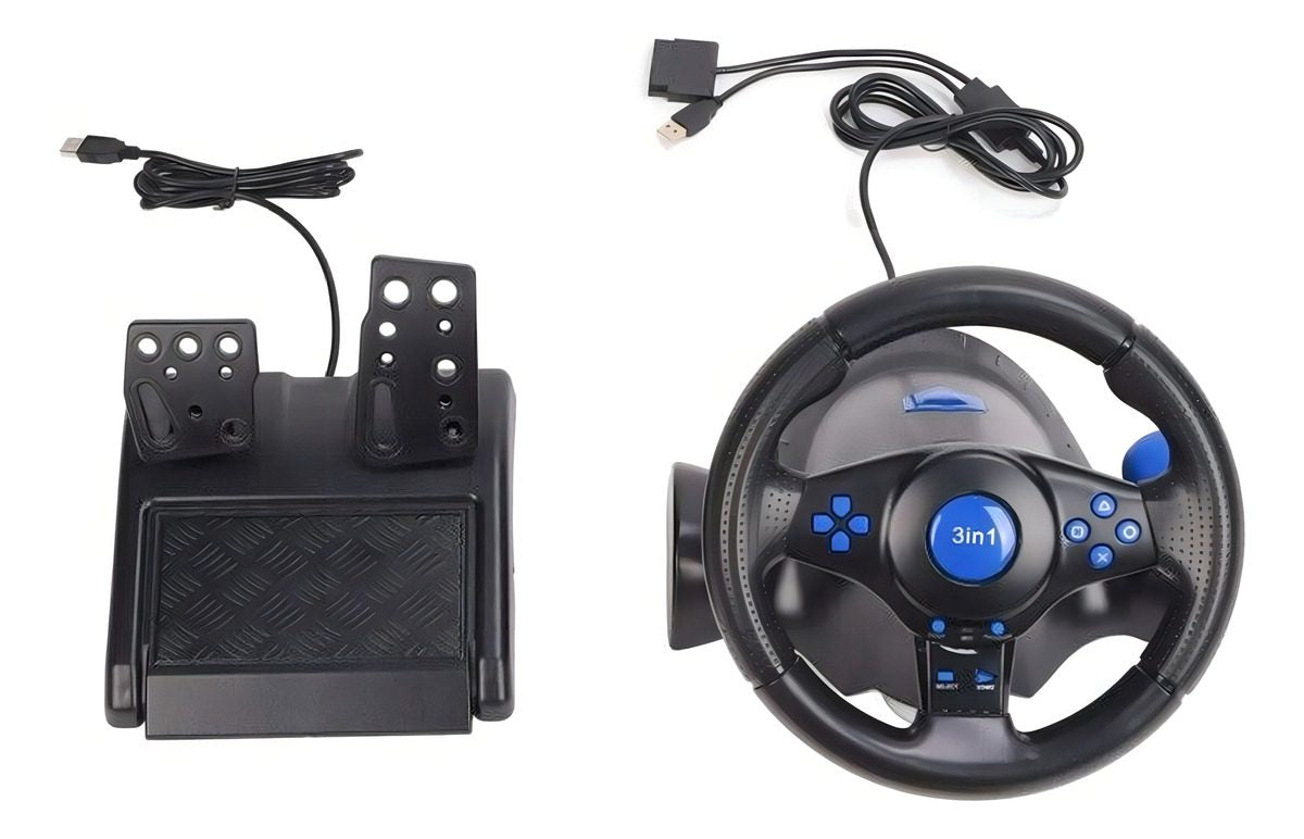 Kit Volante Con Pedales G7-v7 Para Pc Ps4 Xbox Switch Negro – imagen 4