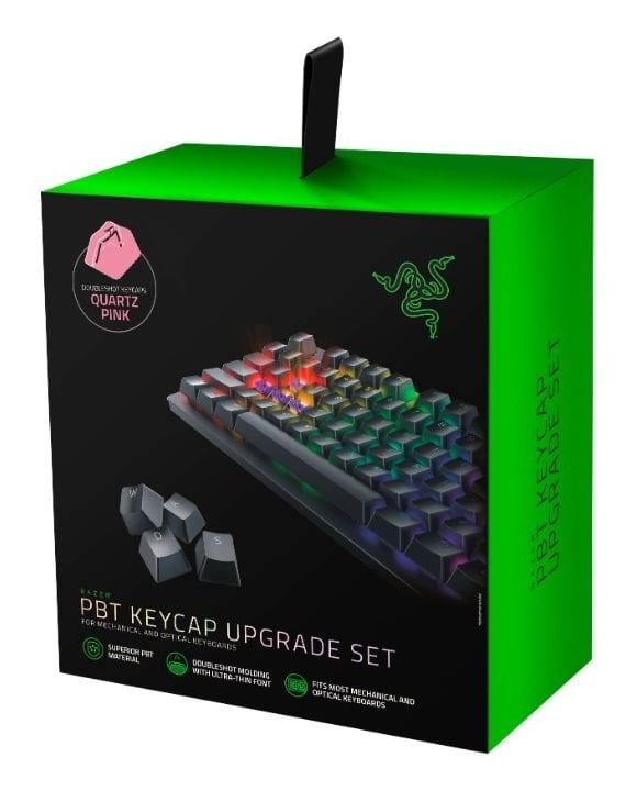 Razer Pbt Keycaps Para Teclado Mecánico U Optico Ingles Us Rosado – imagen 3