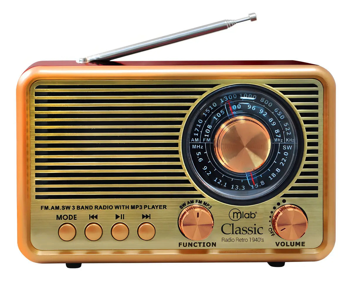 Radio Portatil Bluetooth Retro Classic 1940’s Microlab 9469 Cafe – imagen 3