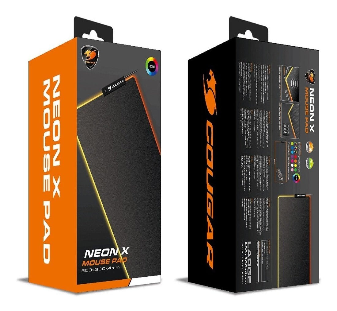 Mousepad Gamer Cougar Neon X Rgb L 80x30cm Negro – imagen 4