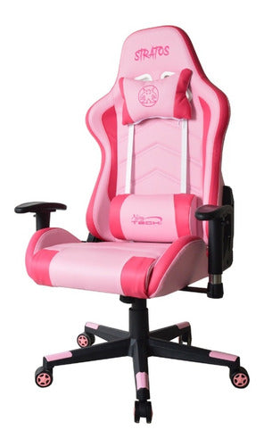 Silla Gamer Stratos Njoytech 2d 180° Rosado – imagen 6