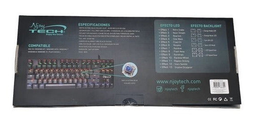 Teclado Gamer Mecanico Ghost Knight 3 Njoytech Switch Blue Rgb – imagen 6