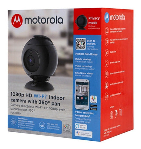 Cámara Motorola Ip Wifi Interior PTZ Focus 89 Negro – imagen 2