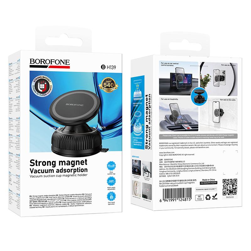 Soporte Magnetico Universal Para Smartphone Borofone Bh139 Negro – imagen 5