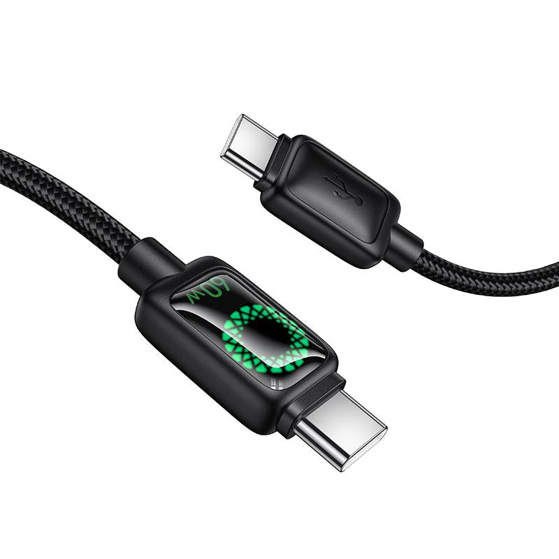 Cable Tipo C a Tipo C Led Hoco X146 Negro – imagen 3