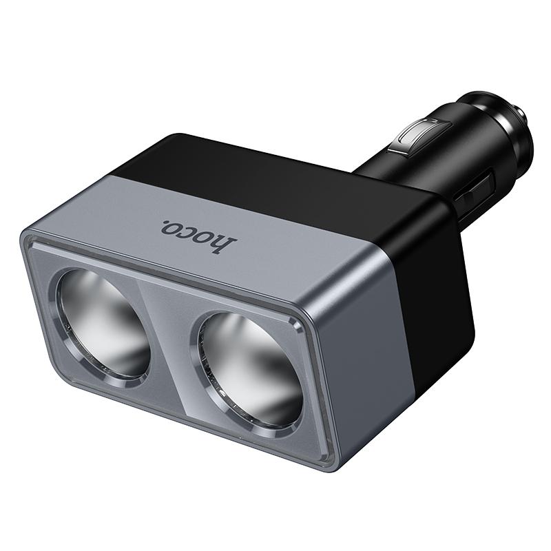 Cargador De Auto Divisor Encendedor Hoco N65 240w Gris – imagen 3