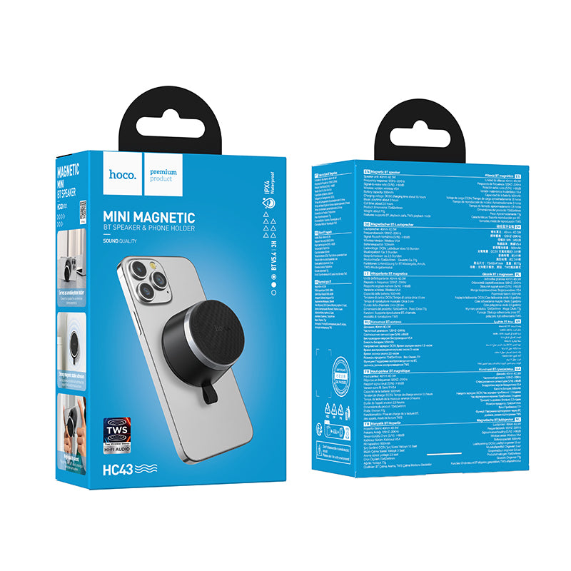 Parlante Deportivo Magnetico Bluetooth Hoco Hc43 5w Tws Negro – imagen 4