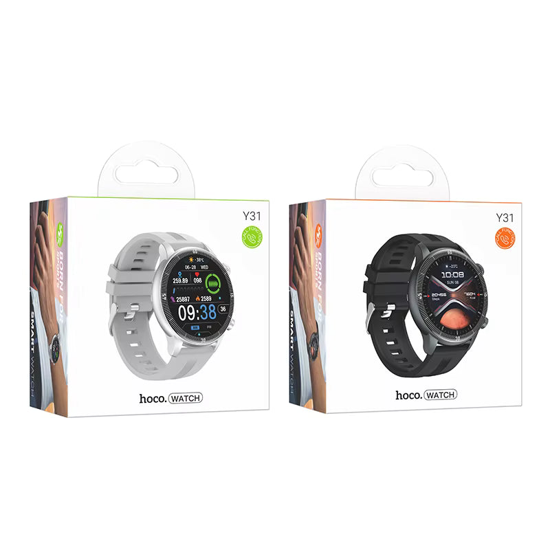 Smartwatch Deportivo Hoco Y31 Pantalla 1.46" Bluetooth 5.3 IP67 Blanco - vista 3
