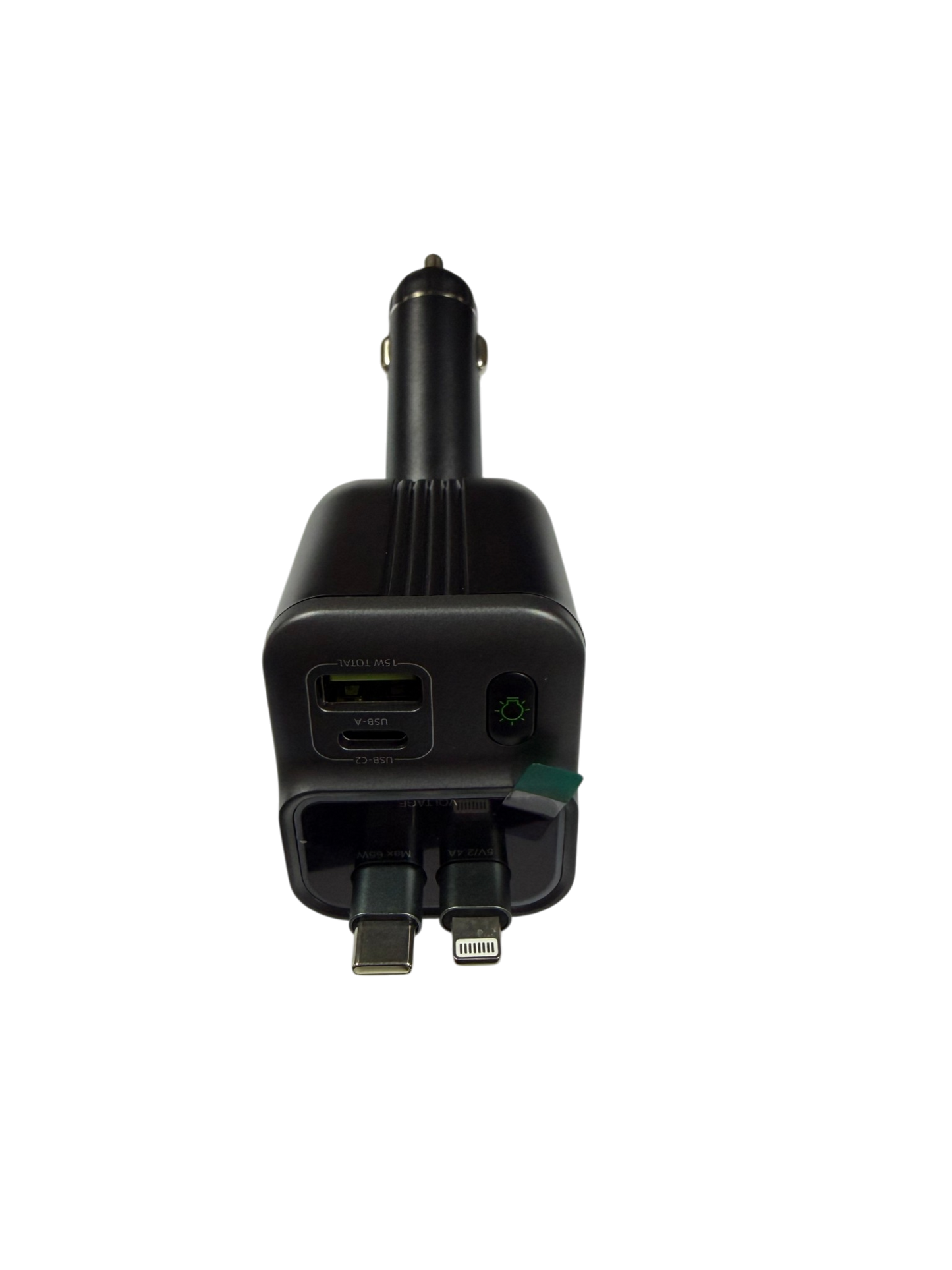 Cargador De Auto 4 En 1 Hoco Ace1 Led 80w Negro – imagen 5